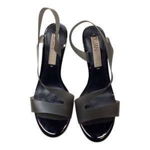 Deltan Black Clear Vinyl Open Toe Jelly Stiletto Pumps Women’s Size‎ 8